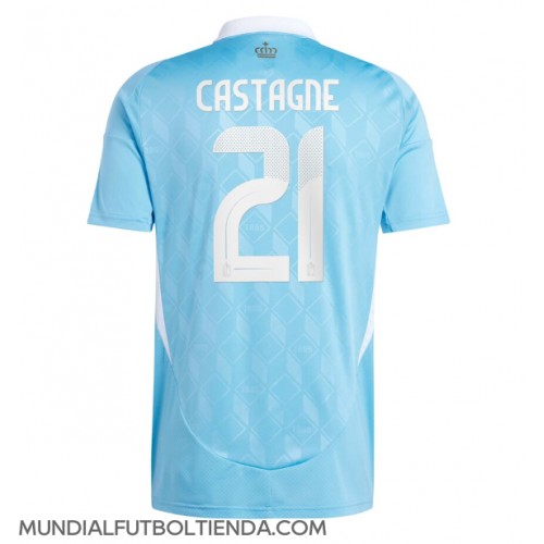 Camiseta Bélgica Timothy Castagne #21 Segunda Equipación Replica Eurocopa 2024 mangas cortas